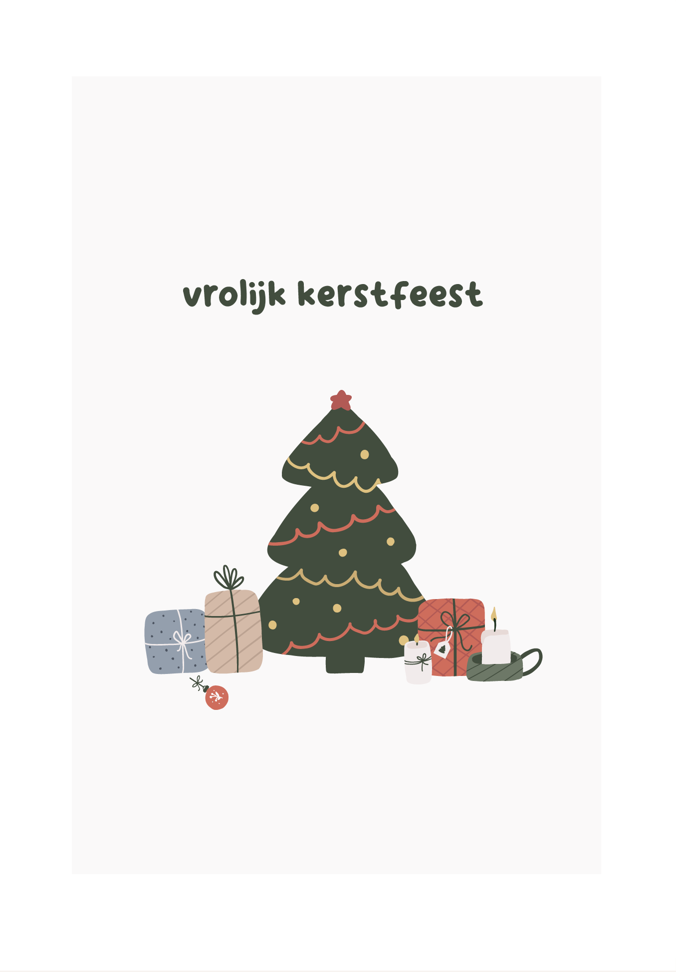 Vrolijk kerstfeest kerstkaart